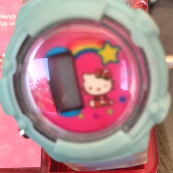 Sanrio Jewelry Hello Kitty Digital Watch Light Up Face And Band Time And Calendar Display